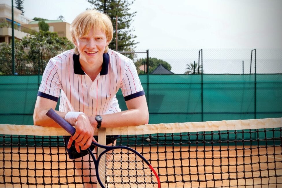 Schauspiell-Ass: Bruno Alexander brilliert in „Der Rebell - Von Leimen nach Wimbledon“ als Tennis-Star Boris Becker. © RTL+