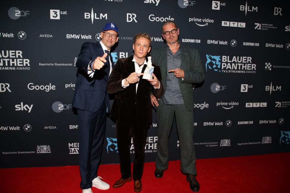 Frank Kusche, Matthias Schweighöfer und Götz Otto (c) Medien.Bayern - Johannes Müller